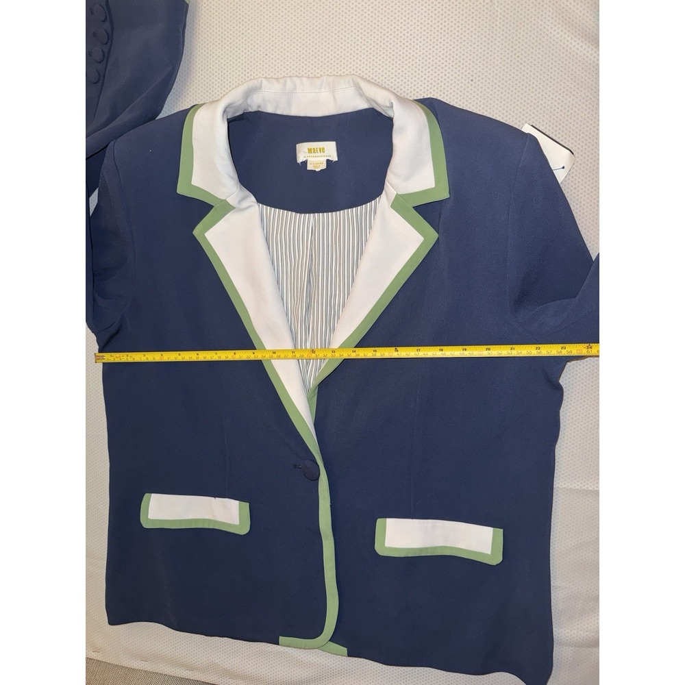 Anthropologie Maeve Colorblock Blazer Blue Green White Size XL‎ - Picture 11 of 11
